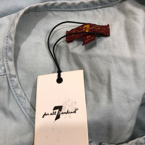 7 For All Mankind Blue Romper - Picture 7 of 7